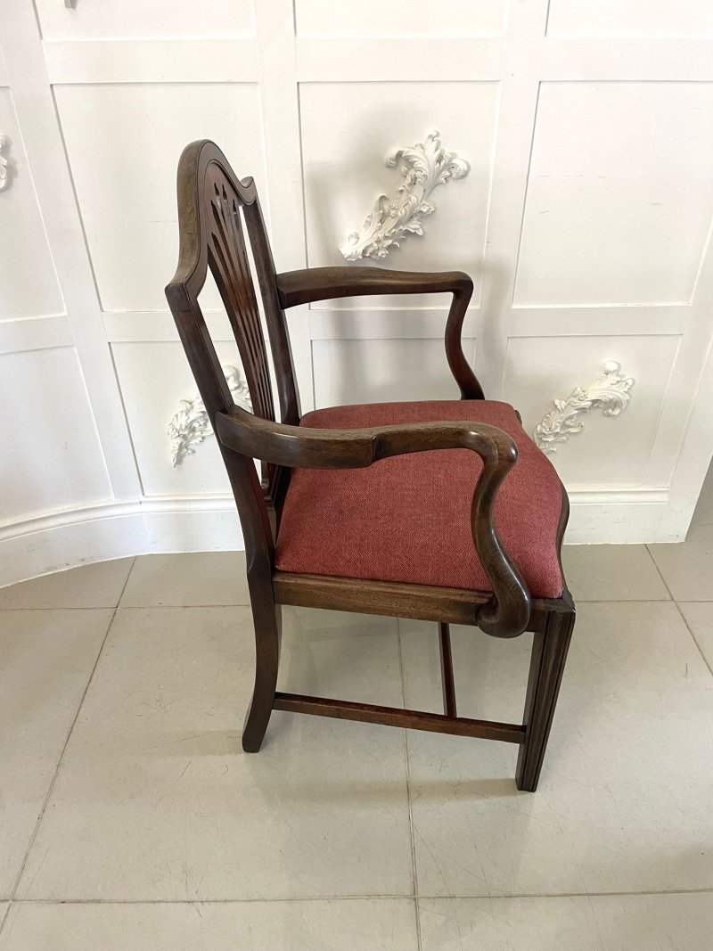 Set of 8 Antique Victorian Quality Mahogany Dining Chairs - Image 4